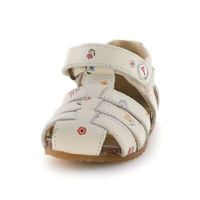 Falcotto Παιδικά Δερμάτινα Ανατομικά Παπουτσοπέδιλα Alby calf pr. liberty milk - ΕΚΡΟΥ