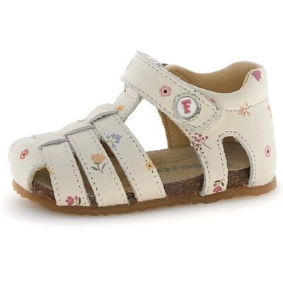 Falcotto Παιδικά Δερμάτινα Ανατομικά Παπουτσοπέδιλα Alby calf pr. liberty milk - ΕΚΡΟΥ