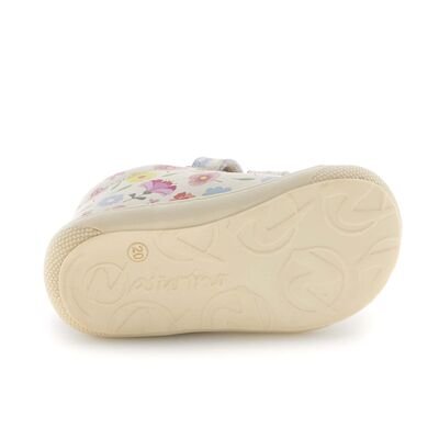 Naturino Παιδικά Δερμάτινα Ανατομικά Μποτάκια Cocoon VL calf pr. flowering milk - ΕΚΡΟΥ
