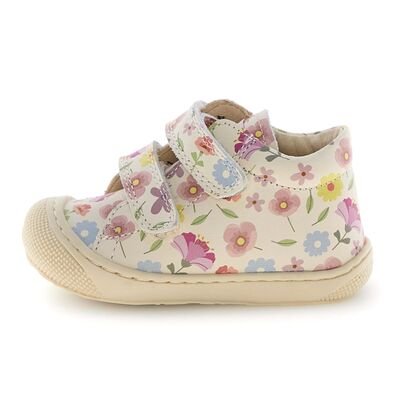 Naturino Παιδικά Δερμάτινα Ανατομικά Μποτάκια Cocoon VL calf pr. flowering milk - ΕΚΡΟΥ