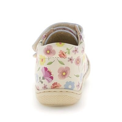 Naturino Παιδικά Δερμάτινα Ανατομικά Μποτάκια Cocoon VL calf pr. flowering milk - ΕΚΡΟΥ