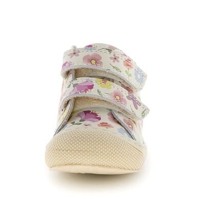 Naturino Παιδικά Δερμάτινα Ανατομικά Μποτάκια Cocoon VL calf pr. flowering milk - ΕΚΡΟΥ