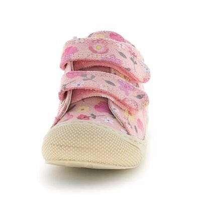 Naturino Παιδικά Δερμάτινα Ανατομικά Μποτάκια Cocoon VL canvas pr. flowering pink - ΡΟΖ