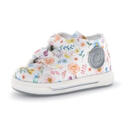 Falcotto Παιδικά Ανατομικά Μποτάκια Michael 3. canvas delave' pr. rosy white-multi - ΛΕΥΚΟ