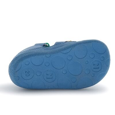 Naturino Παιδικά Δερμάτινα Ανατομικά Παπουτσοπέδιλα Barefoot Giommy. calf sole color mare - ΜΠΛΕ