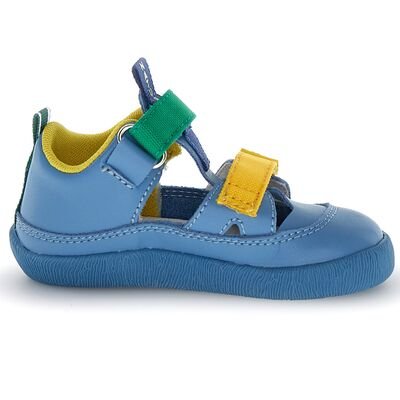 Naturino Παιδικά Δερμάτινα Ανατομικά Παπουτσοπέδιλα Barefoot Giommy. calf sole color mare - ΜΠΛΕ