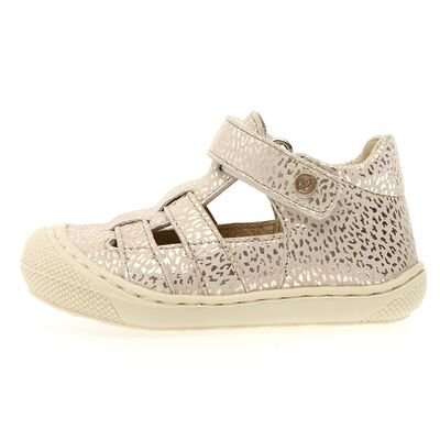 Naturino Παιδικά Δερμάτινα Ανατομικά Παπουτσοπέδιλα Bede suede savage platinum - ΜΠΕΖ/ΧΡΥΣΟ