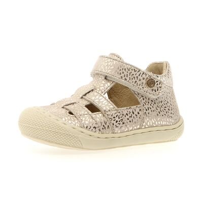 Naturino Παιδικά Δερμάτινα Ανατομικά Παπουτσοπέδιλα Bede suede savage platinum - ΜΠΕΖ/ΧΡΥΣΟ