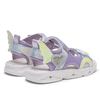 Alegria Παιδικά Sport Πέδιλα με ΦΩΤΑΚΙΑ 122936-LILA - ΜΩΒ/ΛΙΛΑ