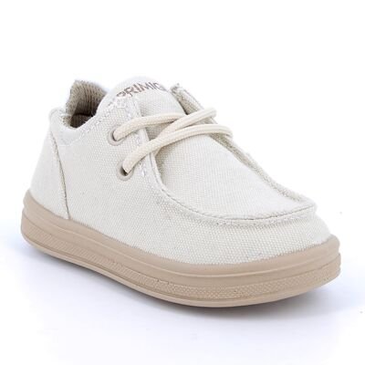 PRIMIGI Παιδικά Ανατομικά Υφασμάτινα Μοκασίνια 1355600 bianco - ΕΚΡΟΥ