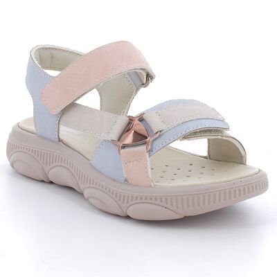 PRIMIGI Παιδικά Δερμάτινα Πέδιλα 1390622 sky blue/pink - ΠΟΛΥΧΡΩΜΟ