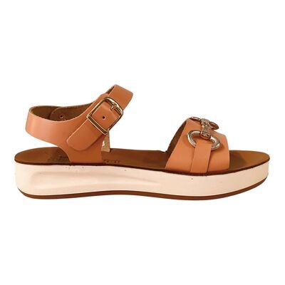 Pretty Soft Παιδικά Δερμάτινα Πέδιλα 1518-NUDE - ΣΟΜΟΝ/ΚΟΡΑΛΙ