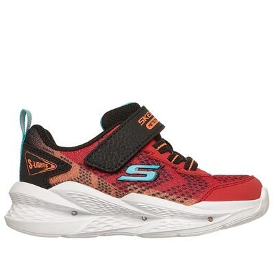 SKECHERS Παιδικά Sneakers με ΦΩΤΑΚΙΑ Meteor-Lights 2.0 velcro lights 401490N-RDBK - ΚΟΚΚΙΝΟ