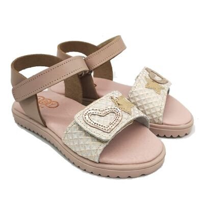 ABY shoes Παιδικά Δερμάτινα Ανατομικά Πέδιλα ABY630-NUDE