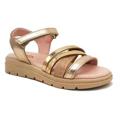 ABY shoes Παιδικά Δερμάτινα Ανατομικά Πέδιλα ABY632-ΜΠΡΟΝΖΕ