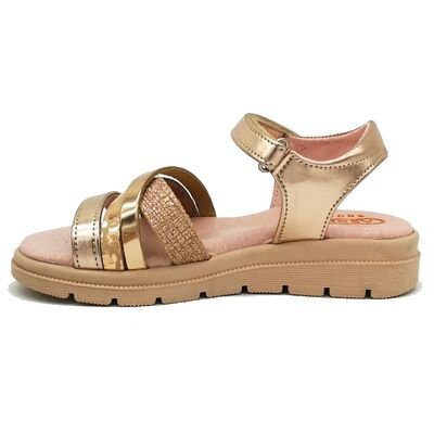 ABY shoes Παιδικά Δερμάτινα Ανατομικά Πέδιλα ABY632-ΜΠΡΟΝΖΕ