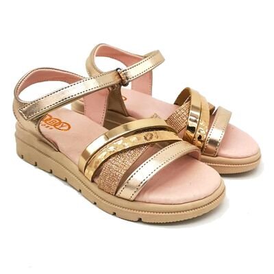 ABY shoes Παιδικά Δερμάτινα Ανατομικά Πέδιλα ABY632-ΜΠΡΟΝΖΕ