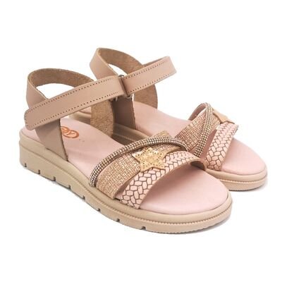 ABY shoes Παιδικά Δερμάτινα Ανατομικά Πέδιλα ABY635-NUDE