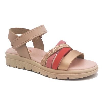 ABY shoes Παιδικά Δερμάτινα Ανατομικά Πέδιλα ABY638-NUDE