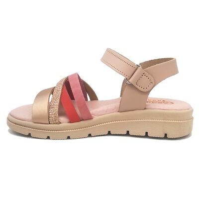 ABY shoes Παιδικά Δερμάτινα Ανατομικά Πέδιλα ABY638-NUDE