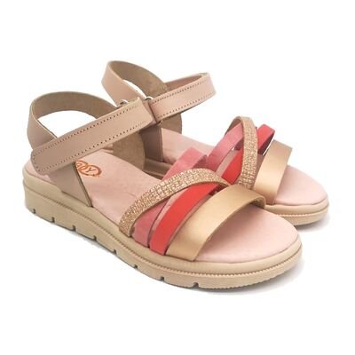 ABY shoes Παιδικά Δερμάτινα Ανατομικά Πέδιλα ABY638-NUDE