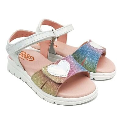 ABY shoes Παιδικά Δερμάτινα Ανατομικά Πέδιλα ABY640-ΠΑΓΟΥ/ΠΟΛΥΧΡΩΜΟ