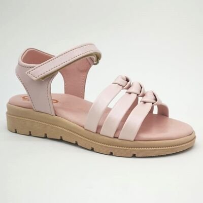 ABY shoes Παιδικά Δερμάτινα Ανατομικά Πέδιλα ABY642-ΡΟΖ/NUDE