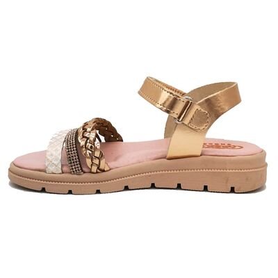 ABY shoes Παιδικά Δερμάτινα Ανατομικά Πέδιλα ABY662-ΜΠΡΟΝΖΕ