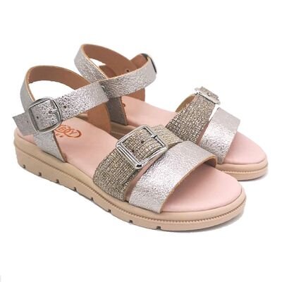 ABY shoes Παιδικά Δερμάτινα Ανατομικά Πέδιλα ABY664-ΑΜΜΟΥ