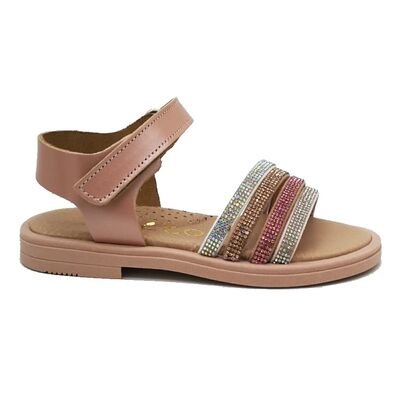 Ricco Mondo Παιδικά Δερμάτινα Ανατομικά Πέδιλα A30311P4 - ΧΑΛΚΟΣ ΣΑΤΙΝΕ