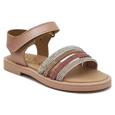 Ricco Mondo Παιδικά Δερμάτινα Ανατομικά Πέδιλα A30311P4 - ΧΑΛΚΟΣ ΣΑΤΙΝΕ