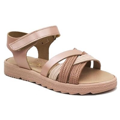 Ricco Mondo Παιδικά Δερμάτινα Ανατομικά Πέδιλα A30312V1 - ΧΑΛΚΟΣ SATINE