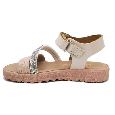 Ricco Mondo Παιδικά Δερμάτινα Ανατομικά Πέδιλα A30316V1 - NUDE