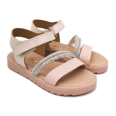 Ricco Mondo Παιδικά Δερμάτινα Ανατομικά Πέδιλα A30316V1 - NUDE