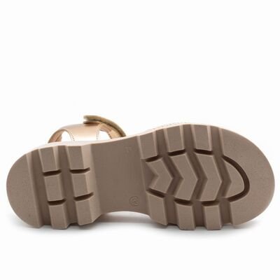 SALTY Παιδικά Δερμάτινα Ανατομικά Πέδιλα SK26-44-ΧΑΛΚΟΣ ΜΑΤ