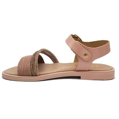 Ricco Mondo Παιδικά Δερμάτινα Ανατομικά Πέδιλα T30316P4 - ΧΑΛΚΟΣ ΣΑΤΙΝΕ