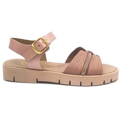 Ricco Mondo Παιδικά Δερμάτινα Ανατομικά Πέδιλα T30323S3 - ΧΑΛΚΟΣ ΣΑΤΙΝΕ