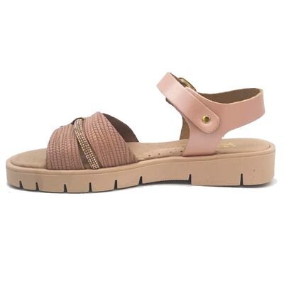 Ricco Mondo Παιδικά Δερμάτινα Ανατομικά Πέδιλα T30323S3 - ΧΑΛΚΟΣ ΣΑΤΙΝΕ