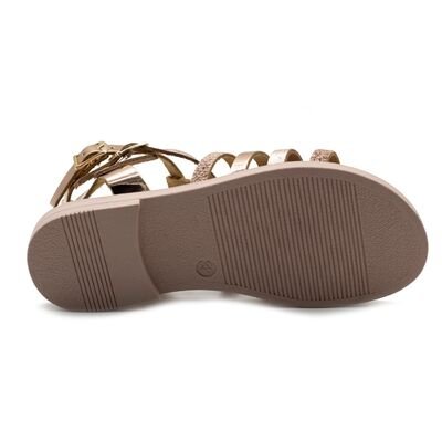 SALTY Παιδικά Δερμάτινα Ανατομικά Πέδιλα SK25-112-ΧΑΛΚΟΣ ΚΑΘΡΕΦΤΗΣ