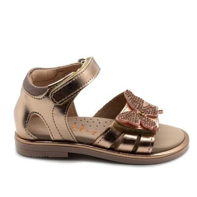 SALTY Παιδικά Δερμάτινα Ανατομικά Πέδιλα SK26-5567-ΧΑΛΚΟΣ ΜΑΤ