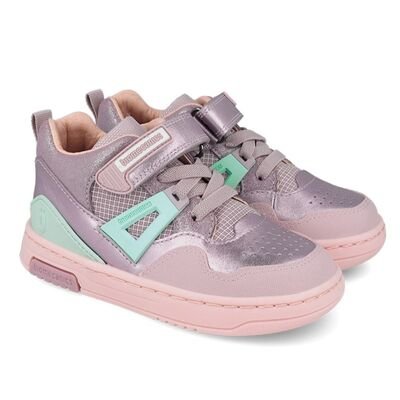 Biomecanics Παιδικά Δερμάτινα Sneakers High 261212-C854-VIOLETA - ΜΩΒ/ΛΙΛΑ