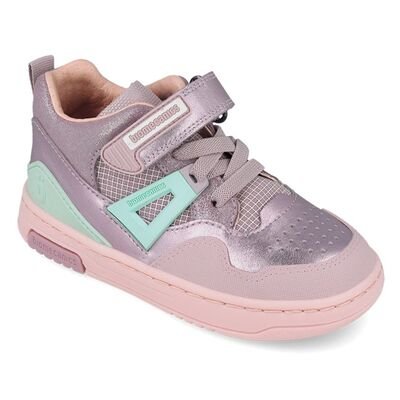 Biomecanics Παιδικά Δερμάτινα Sneakers High 261212-C854-VIOLETA - ΜΩΒ/ΛΙΛΑ