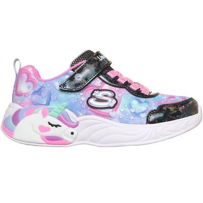 SKECHERS Παιδικά Sneakers με ΦΩΤΑΚΙΑ Heart sparkles BLACK/MULTI 303063LC-BKMT - ΠΟΛΥΧΡΩΜΟ