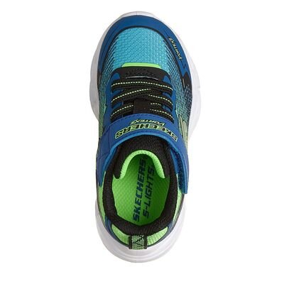 SKECHERS Παιδικά Sneakers με ΦΩΤΑΚΙΑ VORTEX 3.0 black/blue/lime 400590N-BBLM - ΜΠΛΕ