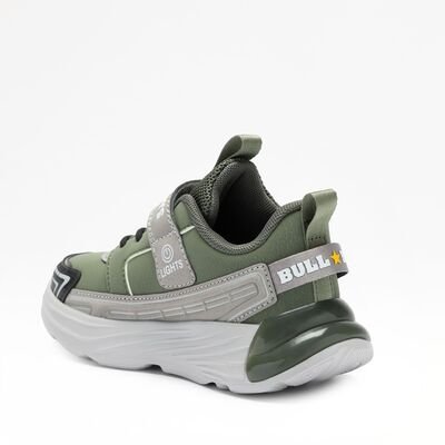 BULL BOYS Παιδικά Sneakers με ΦΩΤΑΚΙΑ DNAL5280-VE01 T-REX VERDE - ΧΑΚΙ