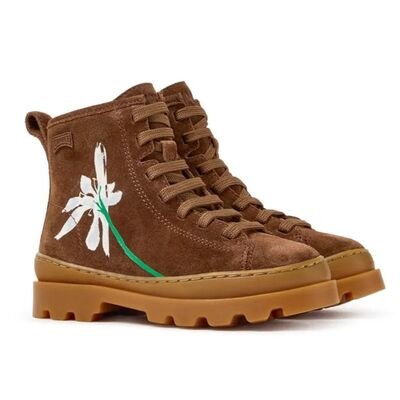 Camper Παιδικά Δερμάτινα Μποτάκια Twins K900179-037 BROWN - ΚΑΦΕ