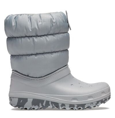 CROCS CLASSIC NEO PUFF BOOT KIDS LIGHT GREY 207684-007 - ΓΚΡΙ