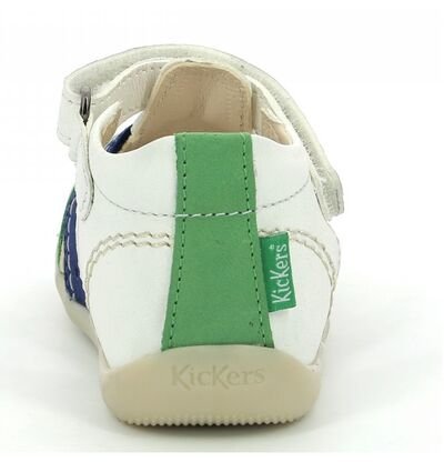 Kickers Bigbazar-2 785422-10-32 white blue green - ΛΕΥΚΟ
