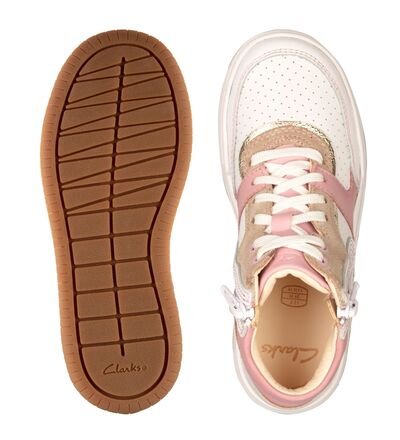 Clarks Fawn Peak light pink leather 26159004 - ΡΟΖ/ΛΕΥΚΟ