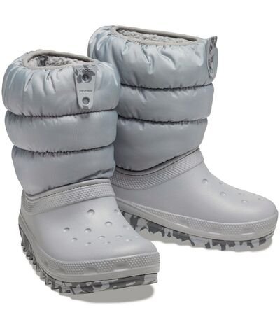 CROCS CLASSIC NEO PUFF BOOT KIDS LIGHT GREY 207684-007 - ΓΚΡΙ
